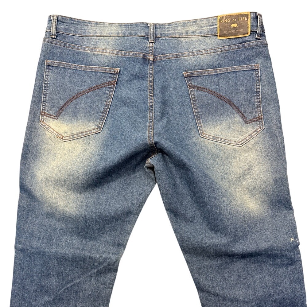 Ring of Fire Men's‎ Light Blue Slim Jeans - Picture 4 of 9